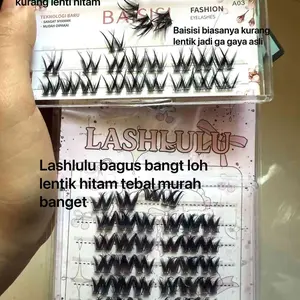 LASHLULU B05 Sweet Flower Bulu Mata Palsu D Curl 6-13mm Tebal Lentik Manga Eyelash Extension 10 Baris 60 Helai Dramatic Look Lem Maskara Tahan Lama Bulumata Hitam