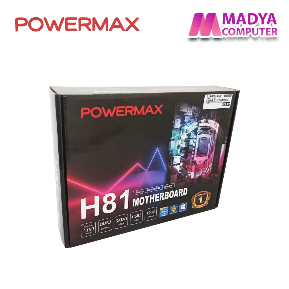 Motherboard POWERMAX H81 Socket 1150 DDR3 Support NVMe