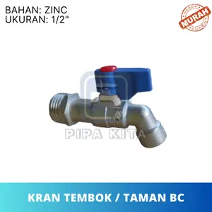 Kran Besi Tembok Mirip BC 1/2 Inch Keran Air Taman Wudhu Bibcock Murah