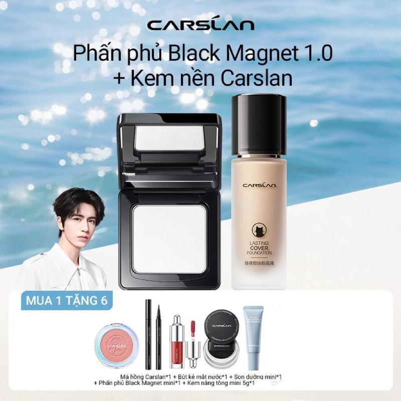   CFV  Kem Nền Dạng Lỏng Carslan 30ml + Phấn Phủ Soft Mist Carslan 1.0 8g+ GIFTS  Má hồng Carslan*1 + Bút kẻ mắt nước*1 + son tint mini*1  màu ngẫu nhiên +Phấn phủ Black Magnet mini*1+Kem nâng tông mini 5g*1 