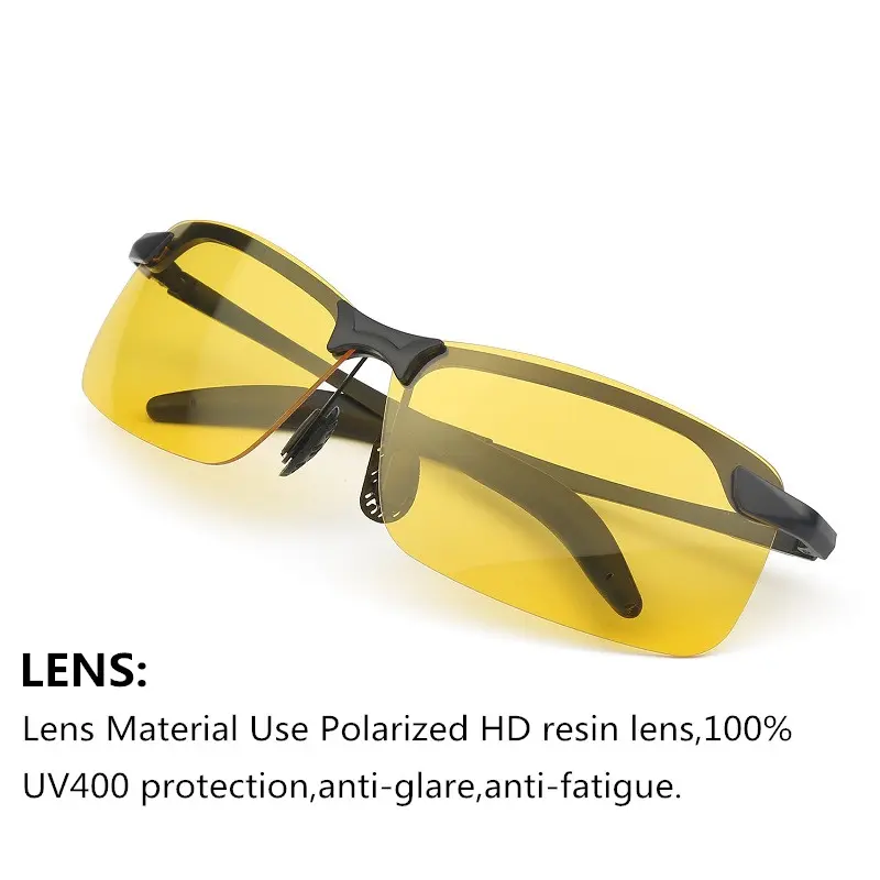 BITZEN Kacamata Potokromik Photochromic Hitam Frame Polarized Malam Lensa Eyewear 5