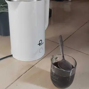 Teko Listrik Pemanas Air Water Heater Stainless Steel Boiling Water 2.3L Food Grade Portable-Teko Listrik (Putih & Hijau)