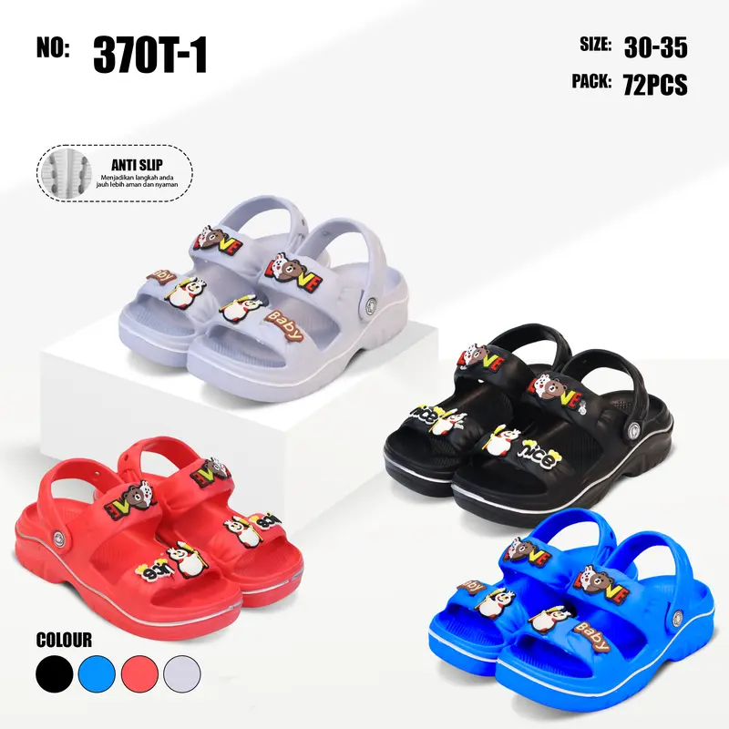 FLASH SALE SANDAL ANAK SELOP 370t-1 MODEL BONEKA LUCU BAHAN KARET EVA 5