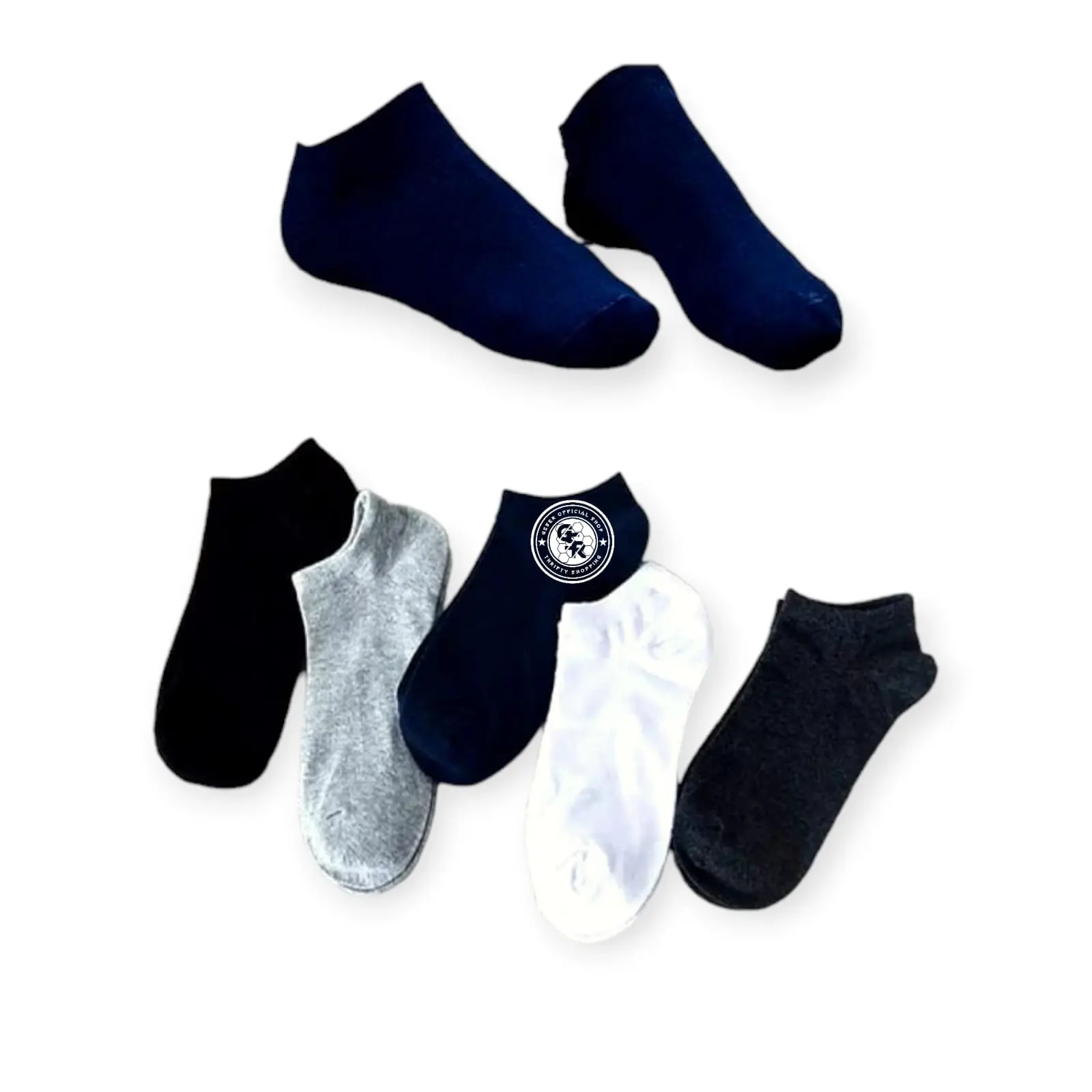 Kaos Kaki Ankle Wanita Invisible Model Pendek Semata Kaki Warna Crem