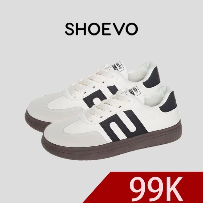 { Ketik Baru 5x } SHOEVO Sepatu wanita Forrest Gump Bergaya Shoes cewek casual hitam/beige ST085 casual sport 0