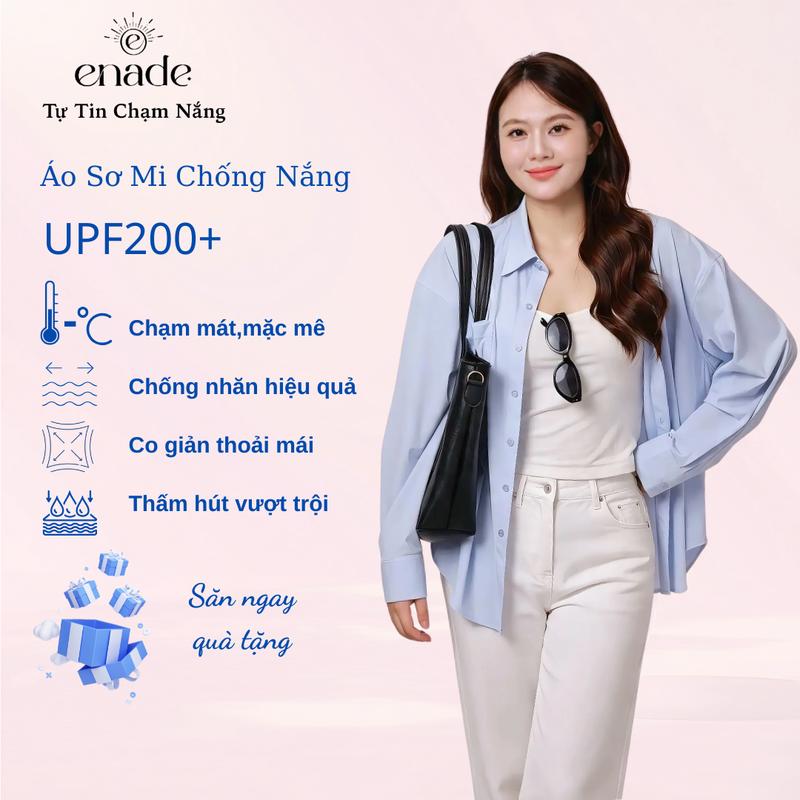 Enade Áo Sơ Mi Chống Nắng UPF200+ Cao Cấp Chống Nhăn Giữ Form Mát Lạnh Phù Hợp Mọi Phong Cách Cho Mọi Hoạt Động
