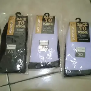 3PCS Kaos Kaki Sekolah SD SMP SMA Putih Hitam Bahan Spandex Polyester Fashion Anak