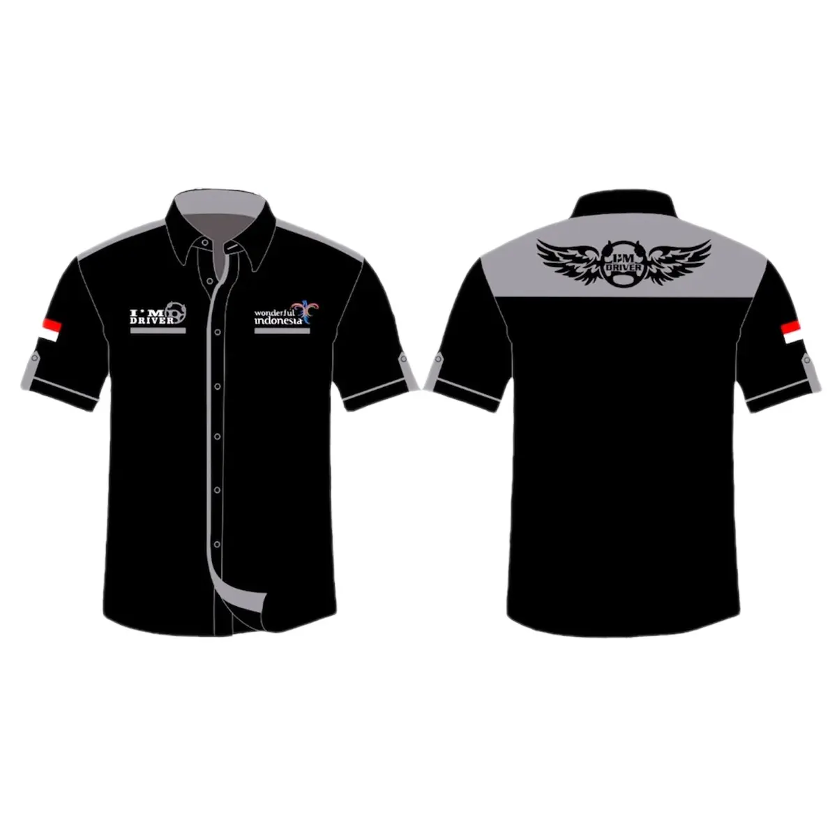 Kemeja I'm Driver American Drill Full Bordir
