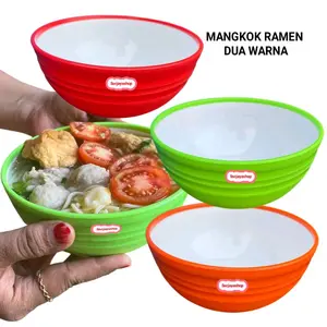 Isi 6 pcs Mangkok Ramen GEMOY dua warna PREMIUM mangkok bakso tahan panas anti pecah