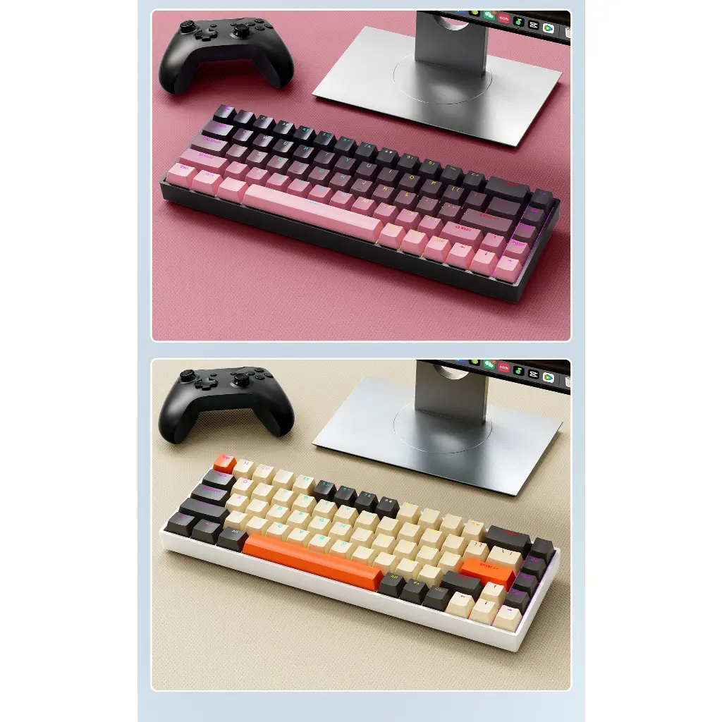 Bàn phím cơ Leaven K68 Không dây bluetooth  - Led RGB - Có hot-swap - Keycap Xuyên LED - Có APP tùy chỉnh | BigBuy360 - bigbuy360.vn