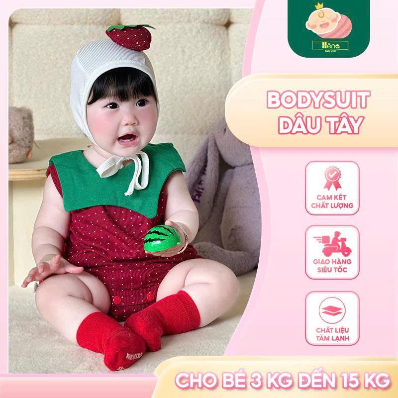   Kèm Nón  Kèm Vớ   Dâu tây cho bé 3 Kg đến 15 Kg henan baby wear chất liệu tăm lạng CC 