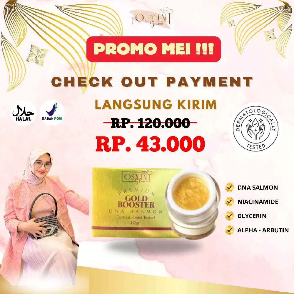 (LANGSUNG KIRIM) Osyin Glow Premium Gold Booster Dna Salmon 10Gr