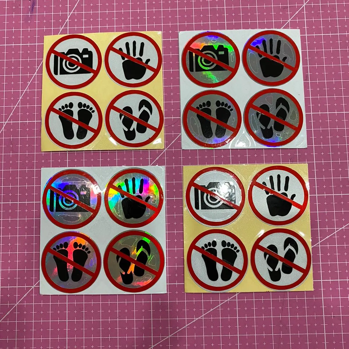 STIKER CUTTING DILARANG | STIKER PERINGATAN ISI 4PCS