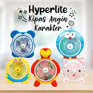 Hyperlite Kipas Angin Karakter Mini Doraemon Hello Kitty Minion Iron Man – Kipas Meja Lucu & Praktis - MN