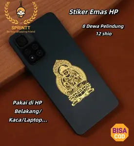 [SPRINTT] AH001 Stiker Emas HP 8 Dewa Pelindung 12 shio Chinese Aksesoris HP stiker