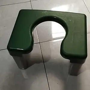 WC duduk Jongkok Kamar Mandi kloset jongkok flush kursi toilet duduk kursi jongkok plastik Non-slip Putih Biru