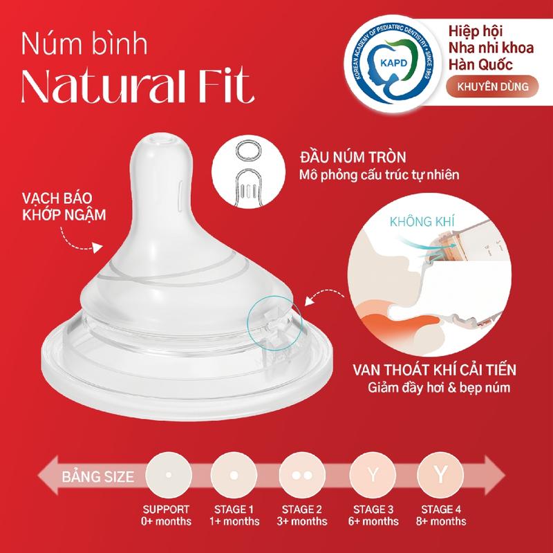 Núm ty Moyuum Mov.aa thay thế chính hãng Hàn Quốc cho bé (chỉ lắp được bình Mov.aa) 1