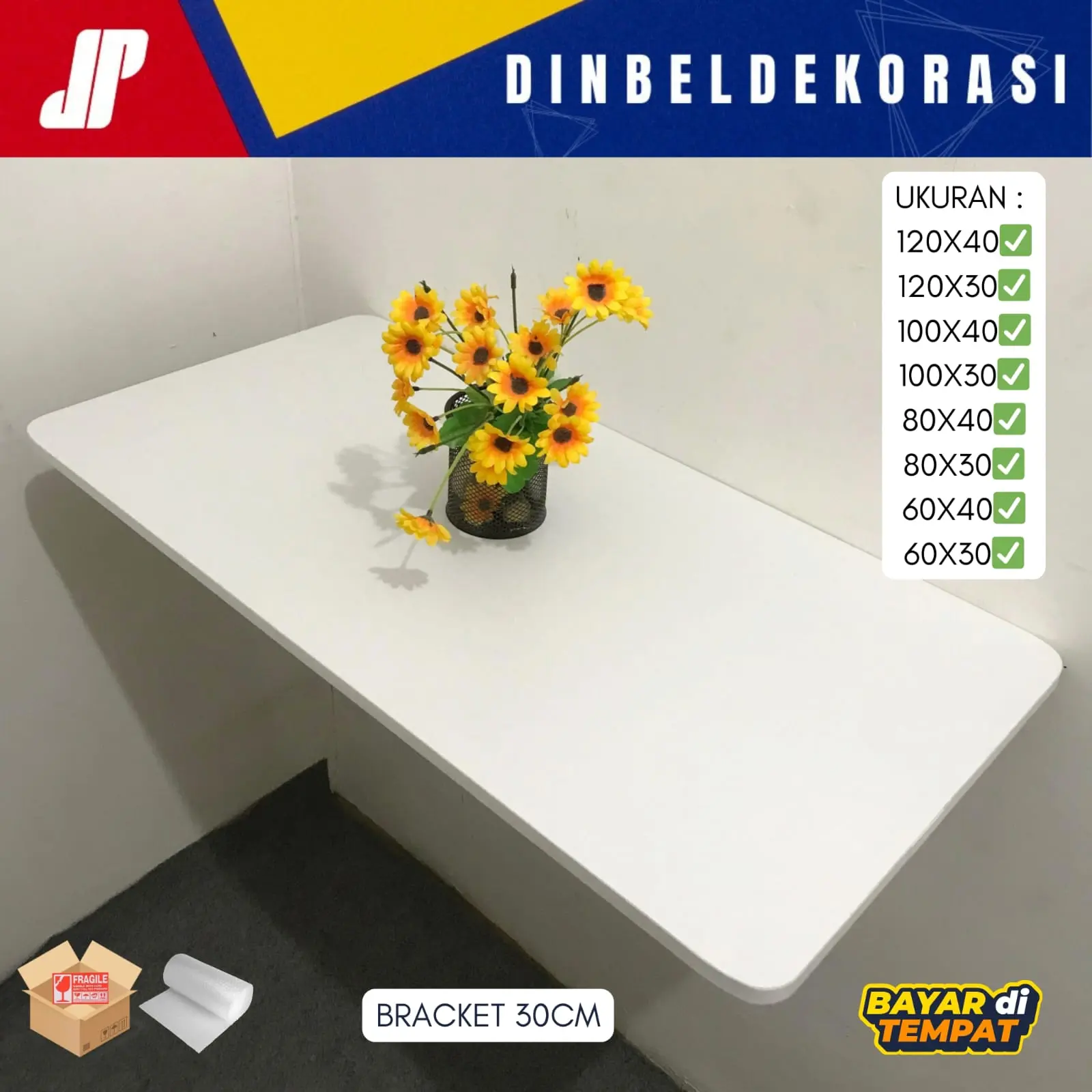 MEJA BELAJAR MINIMALIS UKURAN 12040 12030 10040 10030 8040 8030 6040 6030 / MEJA LIPAT DINDING / MEJA DINDING / MEJA TEMPEL DINDING / MEJA GANTUNG / MEJA SIKU LIPAT DINDING