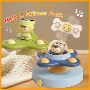 LAKOE 3D Mainan Fidget Spinner Anak Mainan Edukasi Anak Pop it Mainan Mandi Bayi Spinner Putar Mainan Anak-Anak Dog Toys