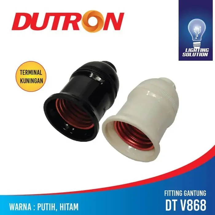 Dutron Fitting Lampu Gantung DV FGB 01  E27 Fitting Gantung HITAM