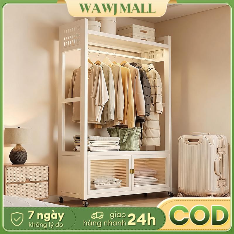  tủ vải đựng quần áo Di động giá treo quần áo Chống bụi sào phơi quần áo Đa dạng 