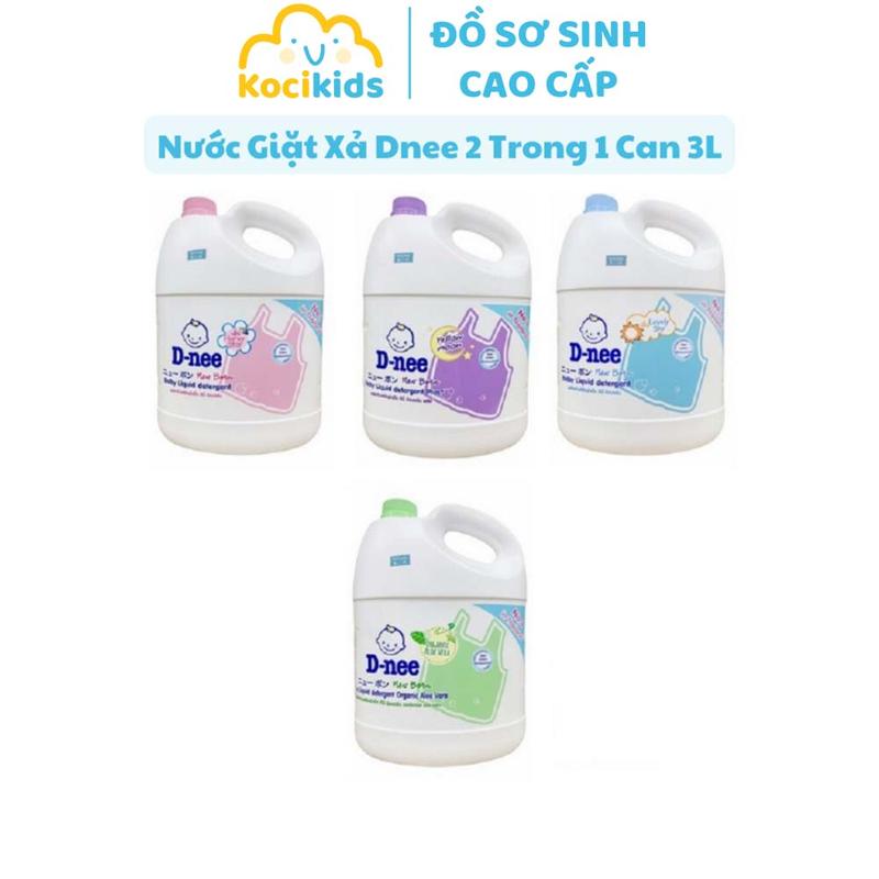 Nước Giặt Xả Dnee cho bé 2 trong 1 Đủ Màu Can 3L