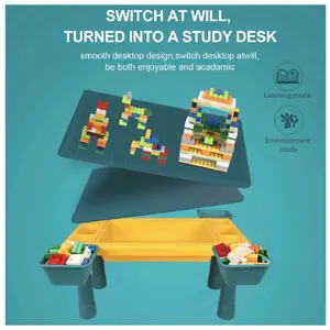 Multifunctional Toy Block Table Meja Belajar Main Anak Multifungsi