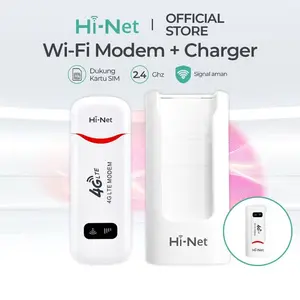 Hi-Net H760R Modem Wifi 4G Wingle USB Mifi All Operator Putih Adaptor Charger Device Router