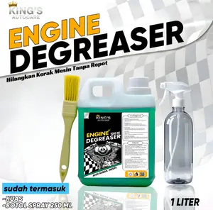 Engine Degreaser Pembersih Kerak Mesin 1 Liter gratis Botol Spray Gratis Kuas By King's Autocare