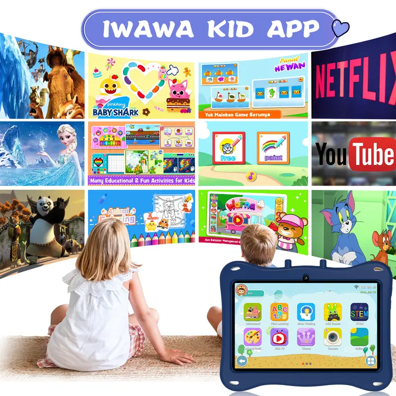 【Bisa COD+Free Wireless mouse keyboard 】Tablet PC Baru  E13 Ultra Kids Edition 6GB+128GB Tablet Android 7 /10.1 inch Layar Full Screen Layar Besar Wifi 5G Bluetooth 5