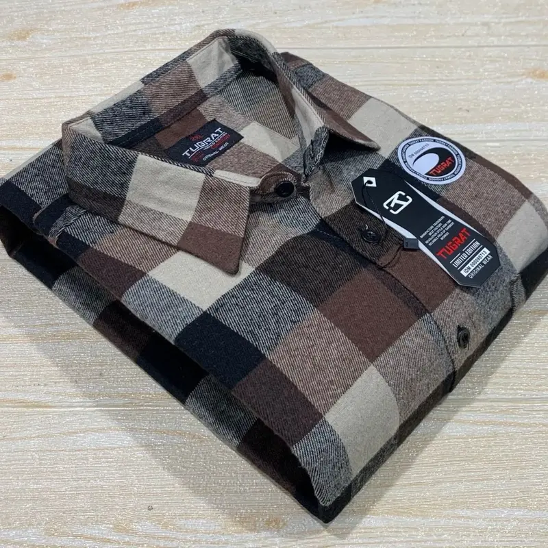 KEMEJA FLANEL PRIA JUMBO SIZE 2XL 3XL 4XL LENGAN PENDEK / KEMEJA PRIA PENDEK KUALITAS PREMIUM MOTIF KOTAK KOTAK COWOK 4