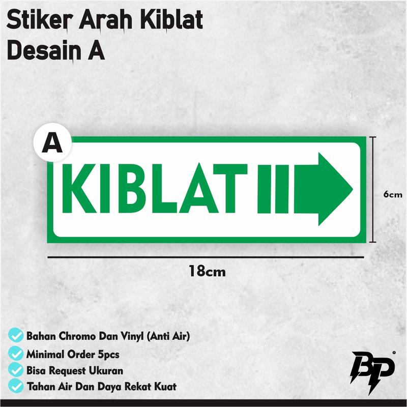 Stiker Kiblat / Sticker kiblat / stiker arah kiblat / sticker arah kiblat / stiker arah kiblat shalat / sticker arah kiblat shalat 1