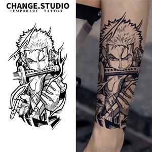 รอยสักชั่วคราว ลาย Roronoa Zoro วันพีซ ติดทนนาน 15 วัน กันน้ำ ทนต่อแรงเสียดทาน สติ๊กเกอร์รอยสัก