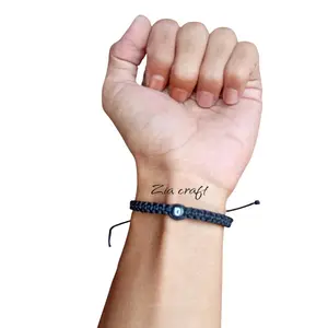 Gelang Inisial Huruf / gelang couple inisial huruf - Bracelets, gelang couple inisial tali anyaman