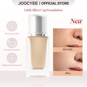 [New Launch] (Local Delivery) JOOCYEE Airy Wear Long Lasting Foundation Little Silver Cap Foundation - Full Sized and Travel Friendly Mini Size