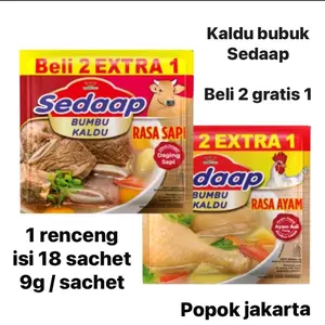 18pcs kaldu bubuk sedaap ayam/sapi penyedap rasa masakan (1&2 renteng)