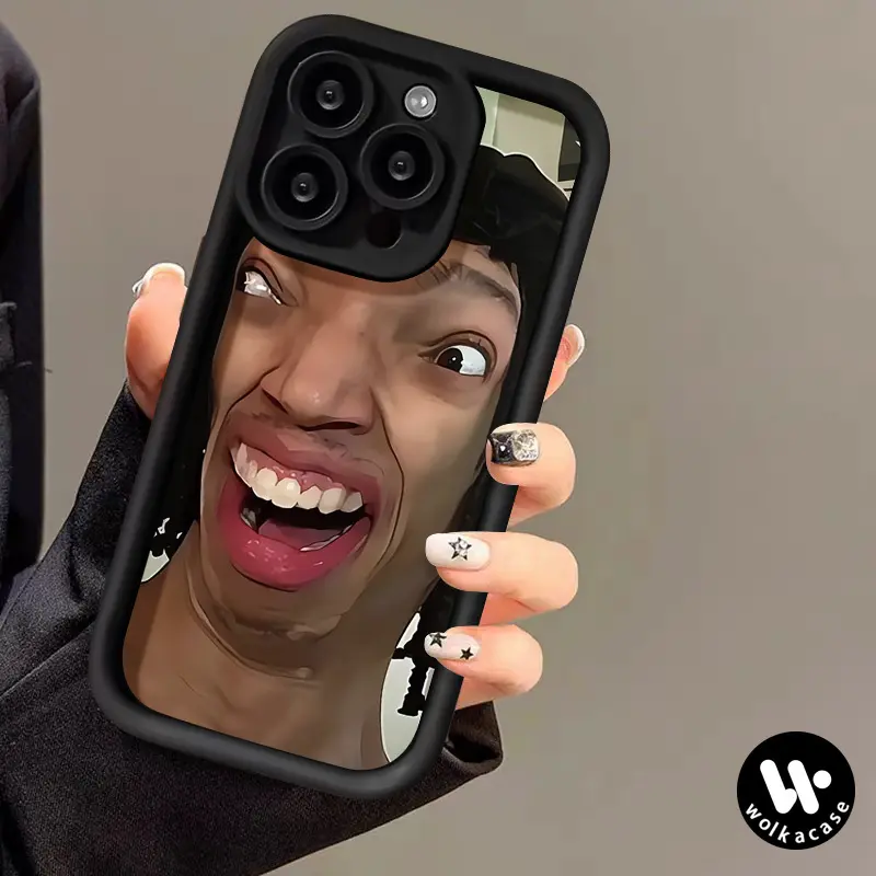 Sarung Telefon Hodoh Muka Lucu Kartun, Serasi untuk iPhone 15 11 13 14 16 12 Pro Max 7Plus XR 8 6 7 16 6S Plus X XS MAX SE 2020, Belakang Lembut dan Kalis Kejutan, dengan Reka Bentuk Mata Malaikat, Penutup Hodoh