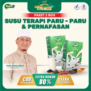 [PAKET 2 BOX LEBIH HEMAT] - Etafit Susu Herbal Paru Paru dan Pernafasan - Susu Kambing Etawa Bubuk Asli 100% Original
