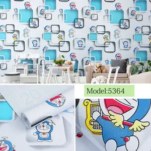 WALLPAPER STICKER DINDING / WALLPAPER MURAH MOTIF KARAKTER DORAEMON PANJANG 4 METER X 45 CM