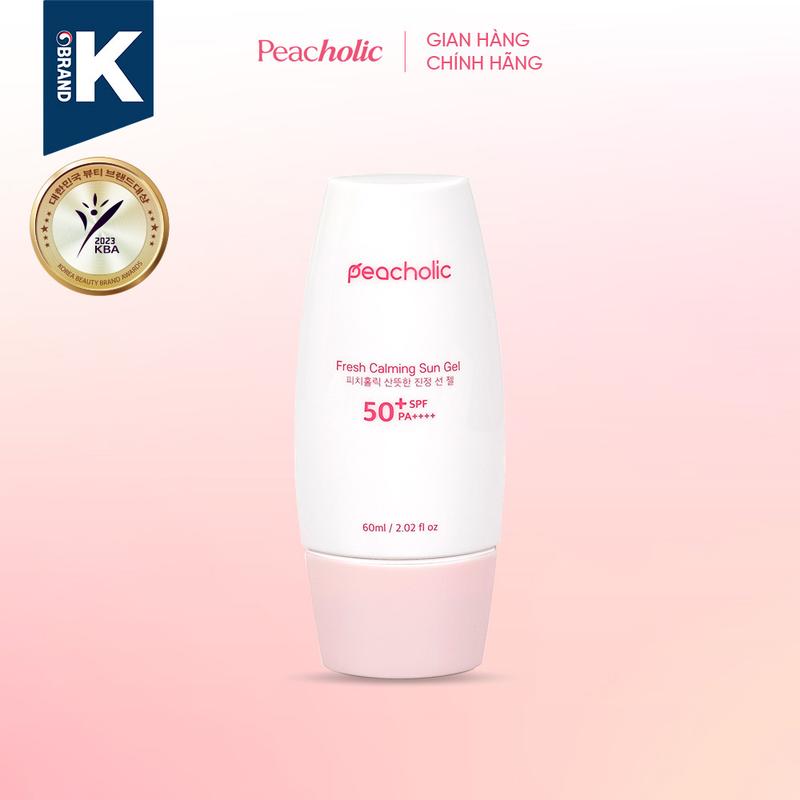 PEACHOLIC Kem chống nắng nâng tone Fresh Calming Sun Gel SPF50+ 60ml BẢN CŨ Sunscreen Chăm Sóc Da Sun Cream Nữ ChốNg NắNg
