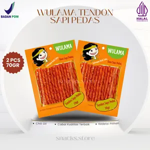 [2pcs] Snack Vegetarian Wulama Kacang Kedelai Sapi Pedas 70gr/100gr
