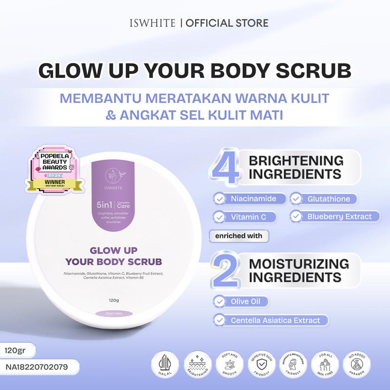ISWHITE Perfect Glowing Body Protection Complete Package-Paket Cerah Glowing Maksimal Sebadan | Mencerahkan Kulit Hingga Ke Sela Tergelap | Halal BPOM 1