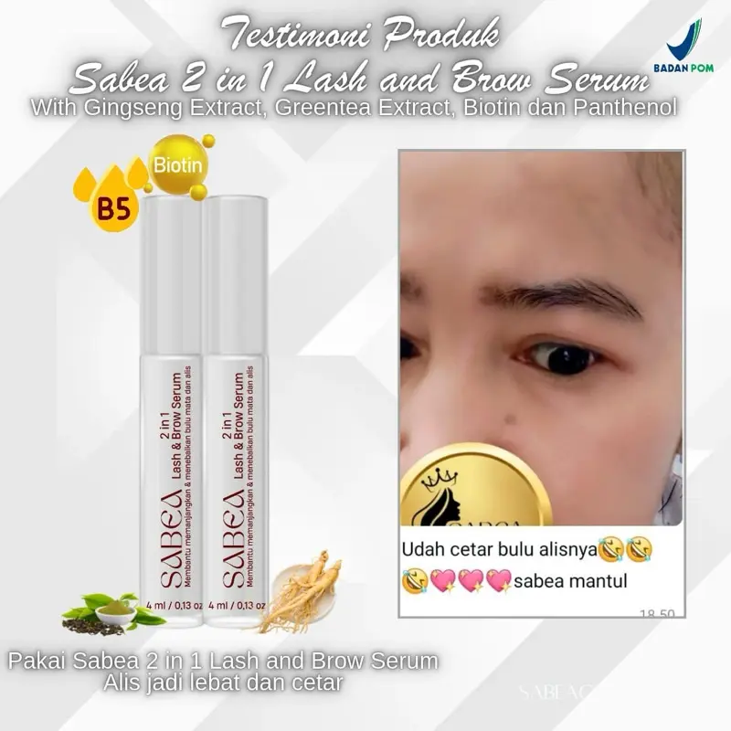 Sabea 2 in 1 Lash and Brow Serum Penumbuh bulu mata dan alis 7