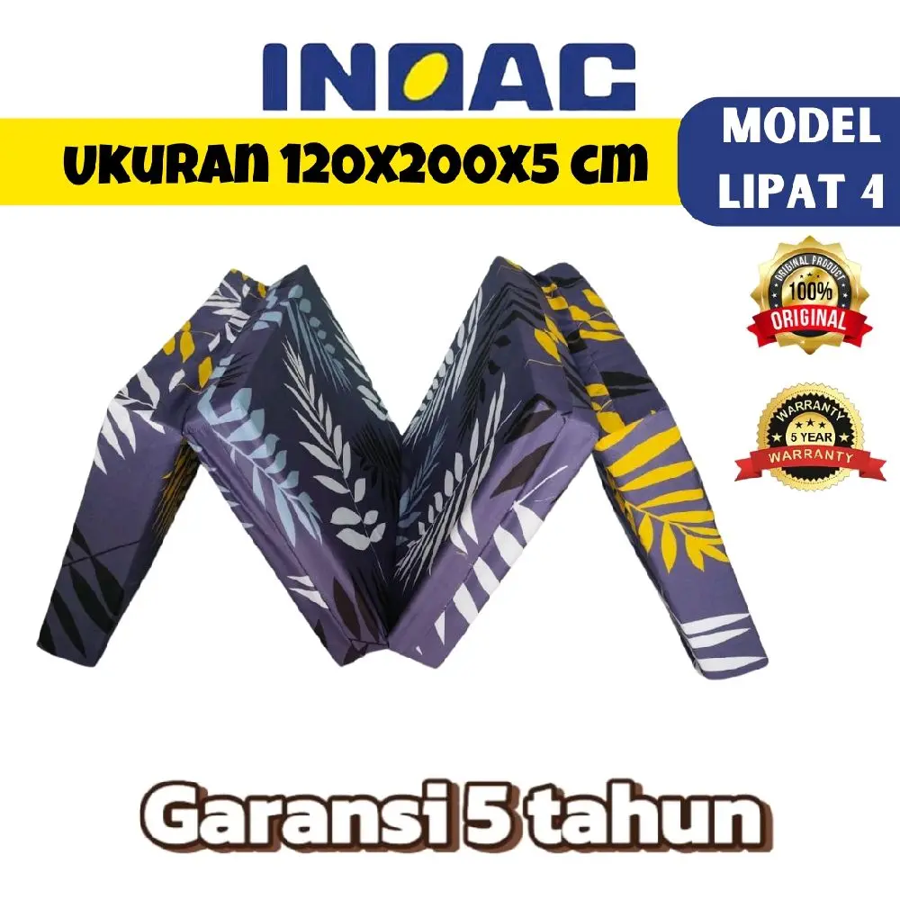 Motif Random Kasur Busa Lipat tebal 5cm ukuran  200x120 cm memakai busa D18 Inoac lengkap dengan cover praktis,higienis ergonomis matras busa anti bakteri matras yang bisa dilipat anti-alergi random mix Furniture anti-jamur kasur  busa  anti  kempes
