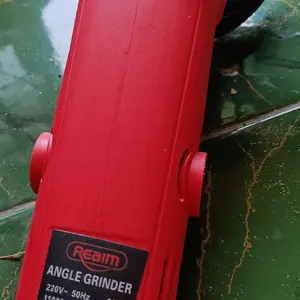 REAIM Mesin Gerinda Tangan Listrik Angle Grinder 4 Inch Portable Multifungsi Untuk Potong Besi Kayu Keramik dan Poles Metal Proyek Konstruksi Rumah Kuat Tahan Lama Garansi 5 Tahun Harga Terjangkau