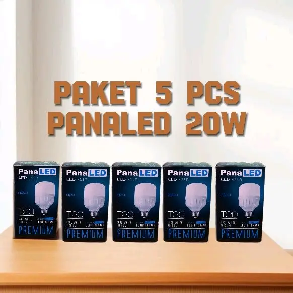 Paket 5 pcs Lampu panaled 5W 10W 15W 20W 30W 40W 50W cahaya putih 3