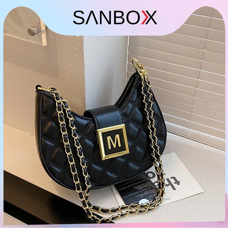 [Giá tốt không nên bỏ lỡ] Túi xách nữ đeo chéo kẹp nách dáng thuyền thời trang Sanbox Shop quyến rũ dự tiệc sang chảnh