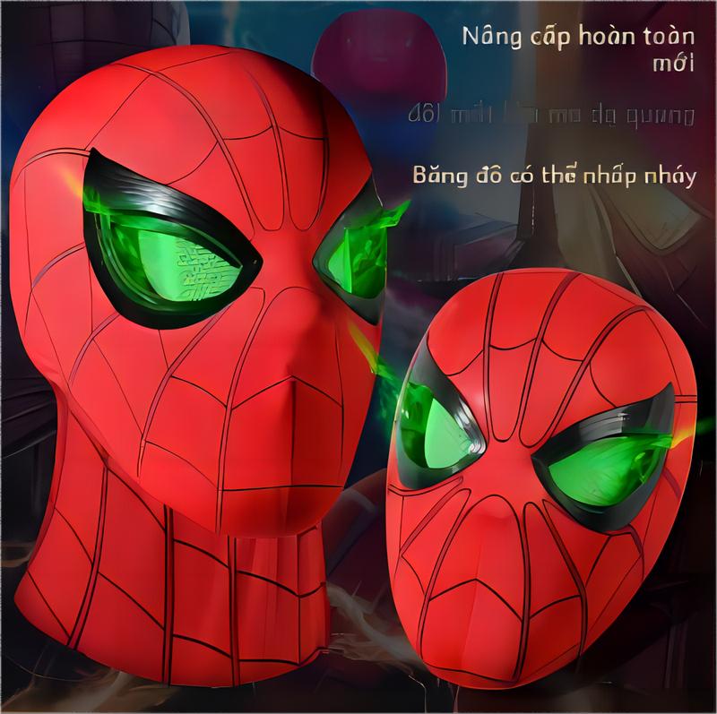  Mặt nạ người nhện hàm điều khiển chớp mắt mắt di chuyển đồ chơi mặt nạ người nhện có rất nhiều lựa chọn mắt ánh sáng nháy mắt 