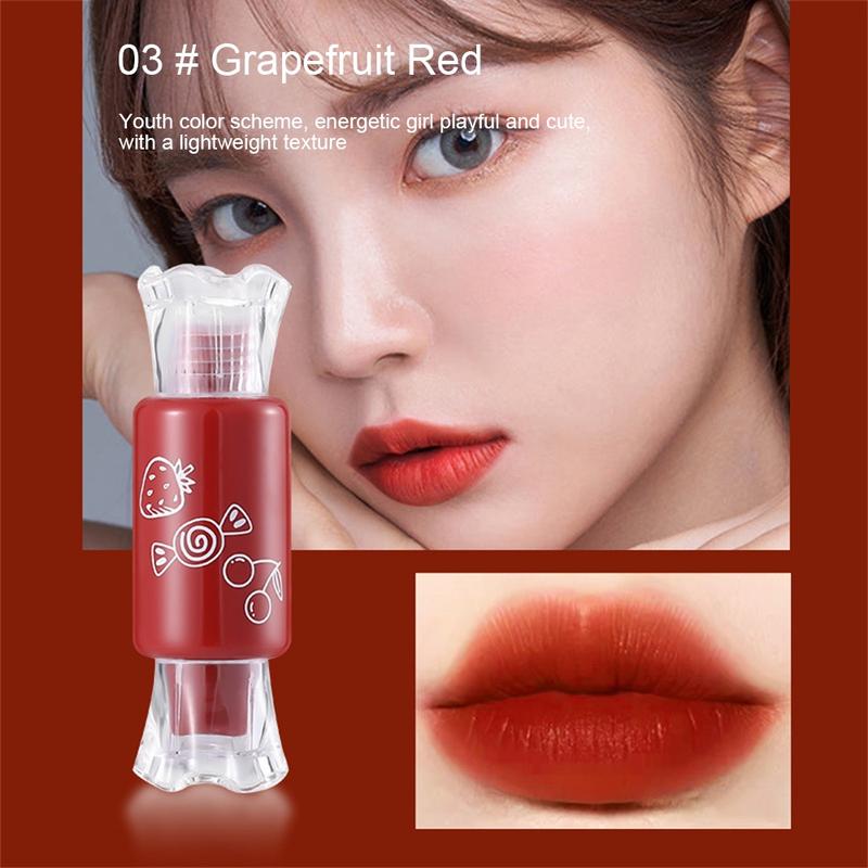 Son môi Lameila màu kẹo Son kem lì nhung sương không thấm nước Son bóng không khí lâu trôi trang điểm môi 6 màu