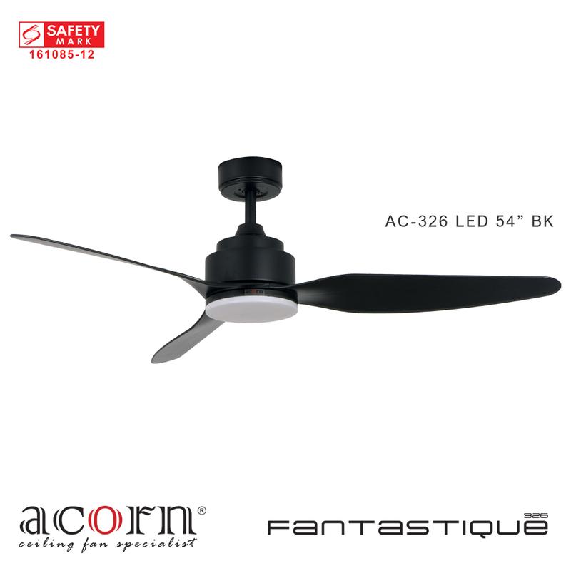 Acorn Fantastique AC-326 | 54 Inch Ceiling Fan | 24W LED Tri-Color 0